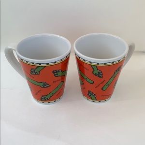 Ursula Dodge For Starbucks ASPARAGUS  Coffee Mugs